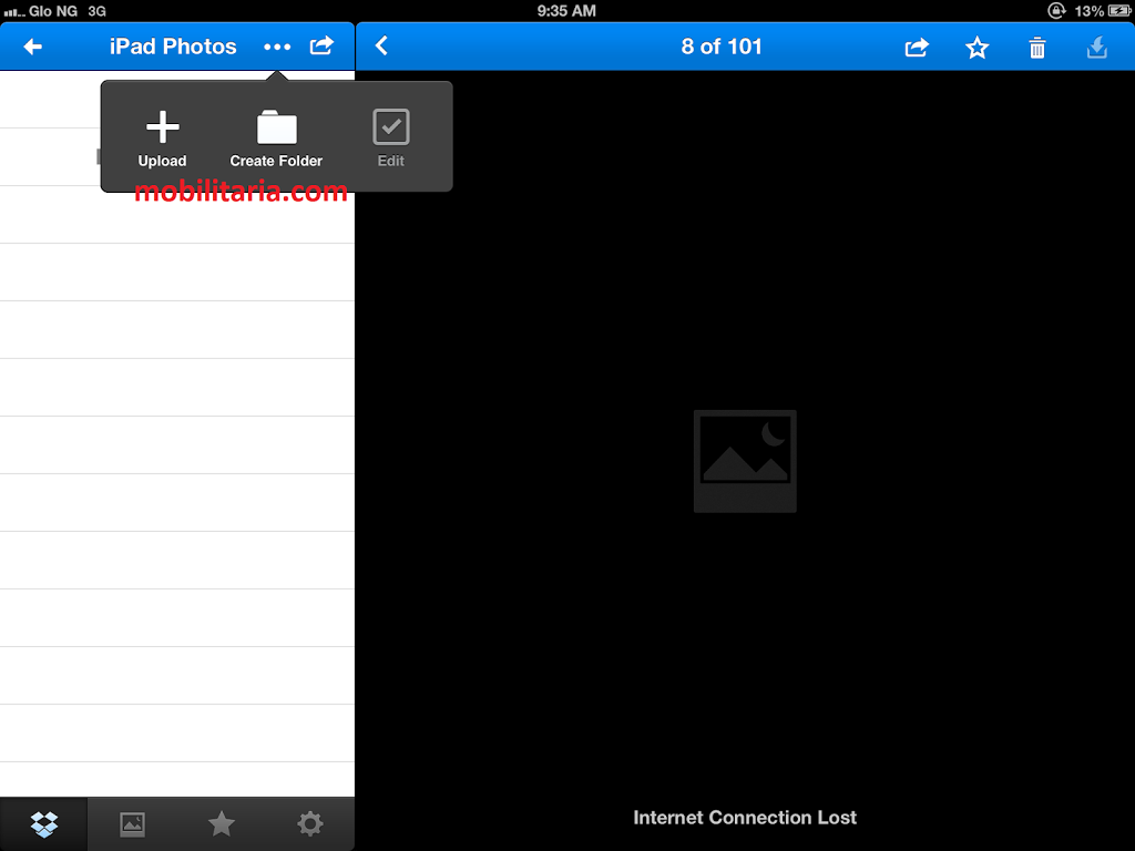Uploading Photos from iPad to Dropbox