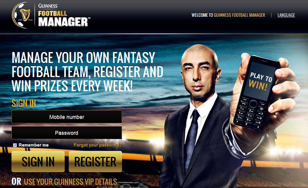 Guinness Football Manager Lets You Manage A Team To Win Prizes Weekly