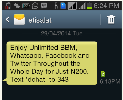 Etisalat social bundle