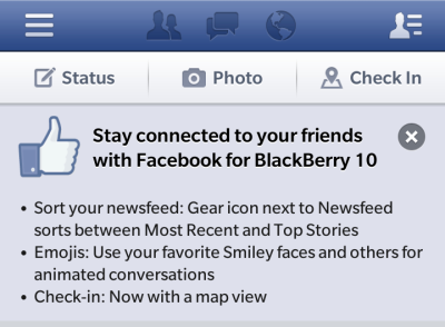 facebook for bb10