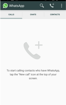 whatsapp call tab