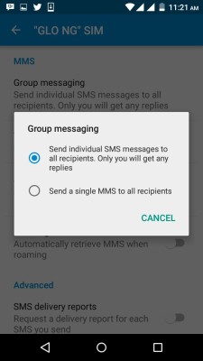 group text messaging on infinix hot 2