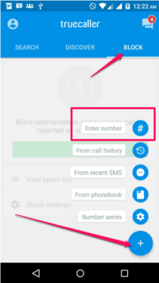 block number from calling you truecaller app