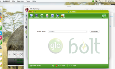 glo bolt huawei e303 dongle on mac book pro el capitan