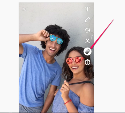 snapchat paperclick add links to snaps