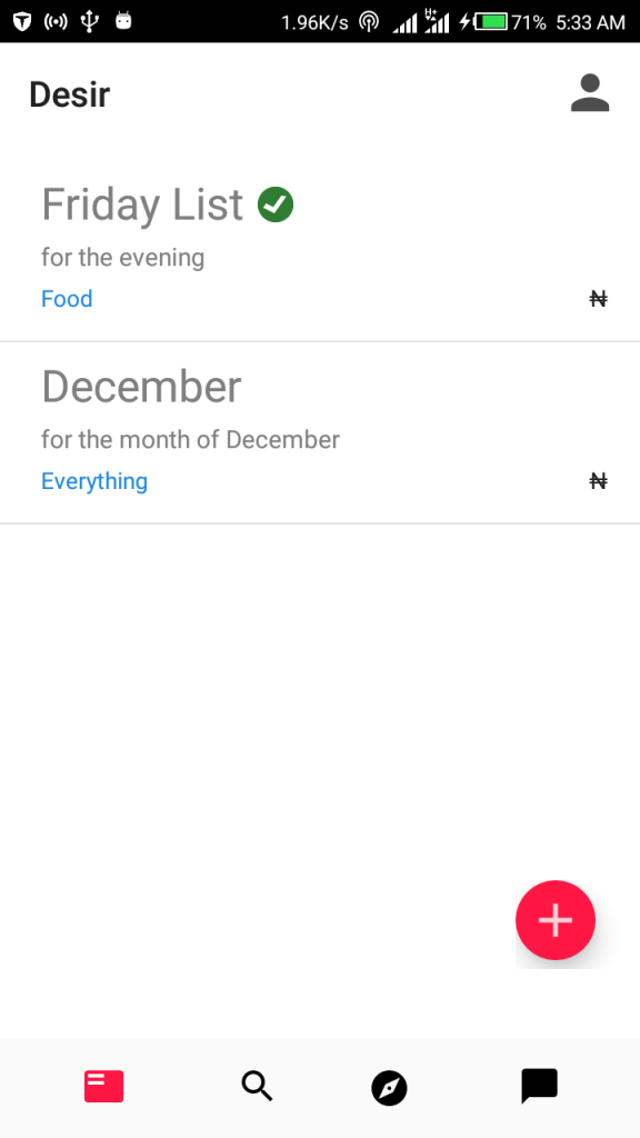 shopping lists on mobile phone